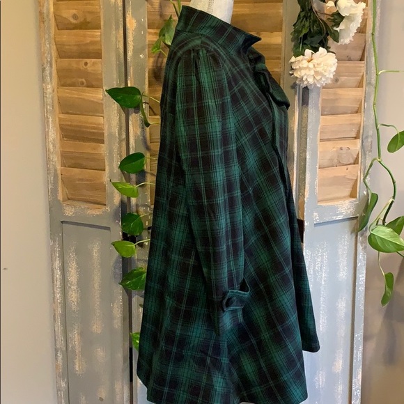 Chicwish green plaid swing jacket with large bow - Picture 7 of 15